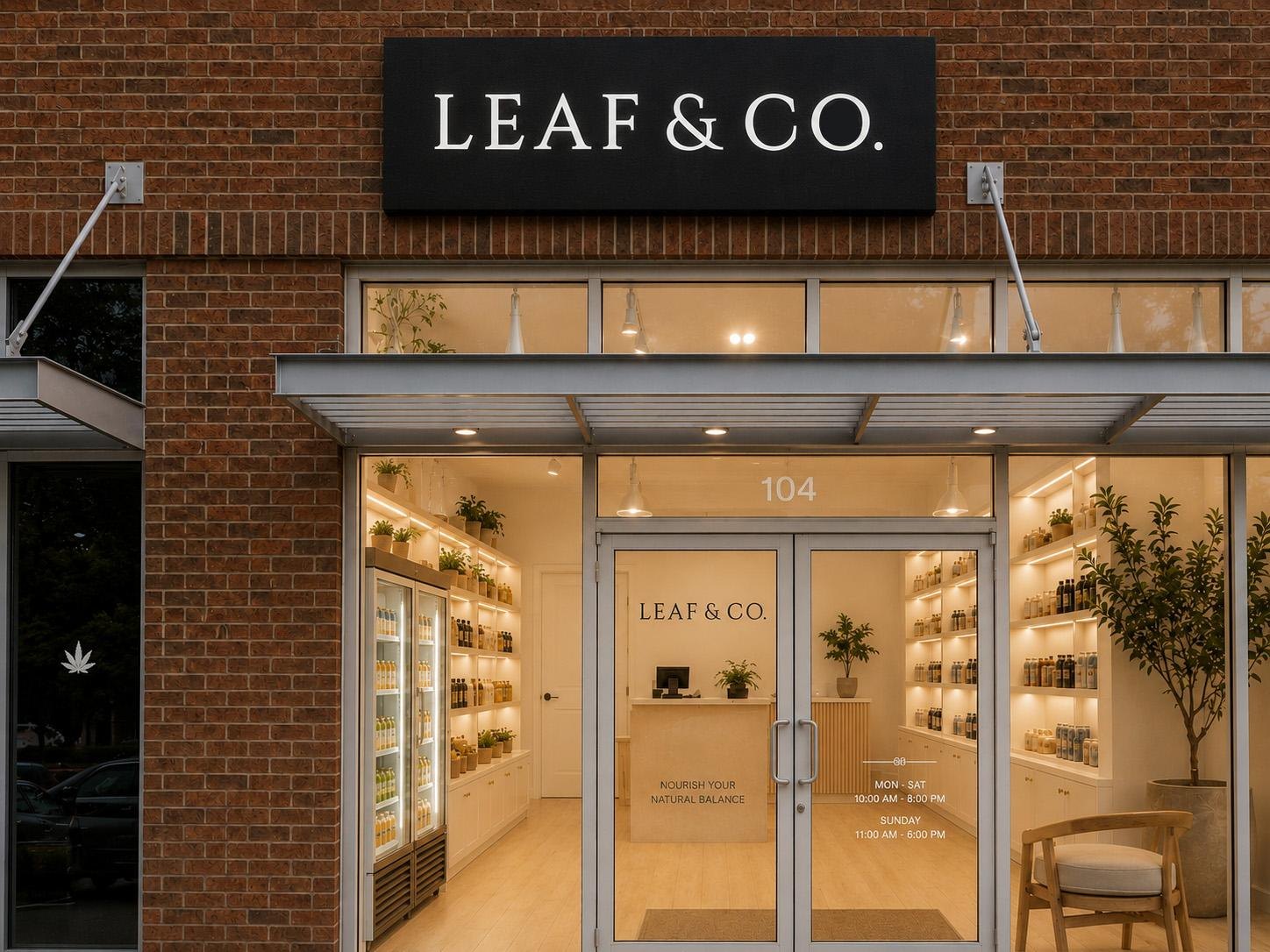 Leaf & Co. storefront concept, Knox/Henderson Dallas